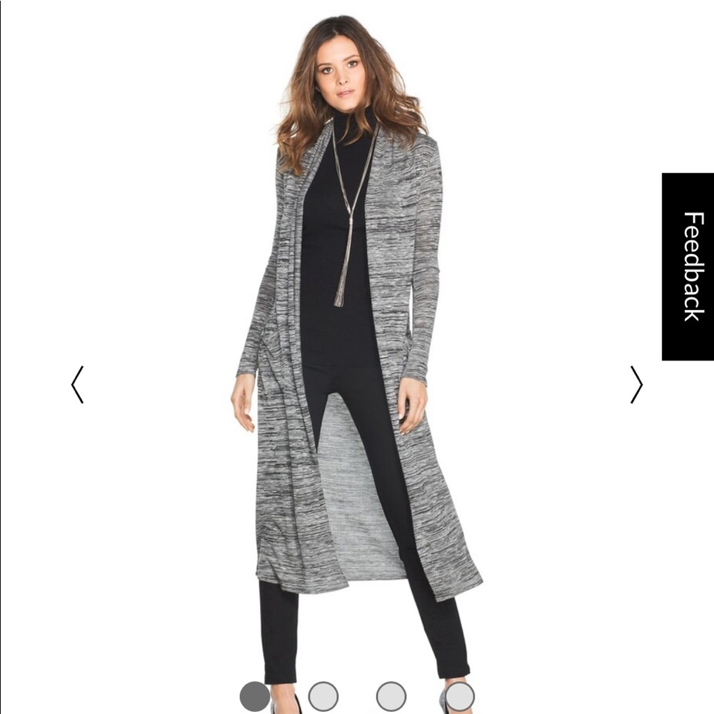 COPY - White House Black Market Knit Marled Duster
